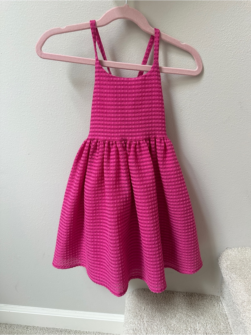 Janie and Jack Bright Pink Textured Knit Special Occasion Size 4